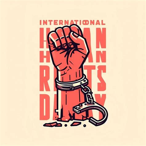 Premium AI Image | International human rights day with hand in broken ...