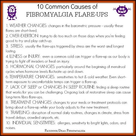 10 Common Causes of Fibromyalgia Flare-Ups (infographic) #Fibromyalgia #spoonie | Fibromyalgia ...