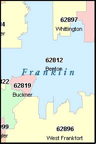 FRANKLIN County, Illinois Digital ZIP Code Map