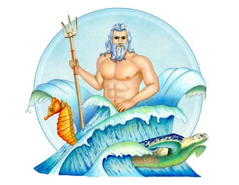 Poseidon God Sea Drawing Illustrations, Royalty-Free Vector Graphics & Clip Art - iStock