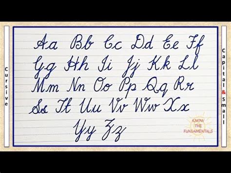 Cursive Letters Alphabet Uppercase And Lowercase