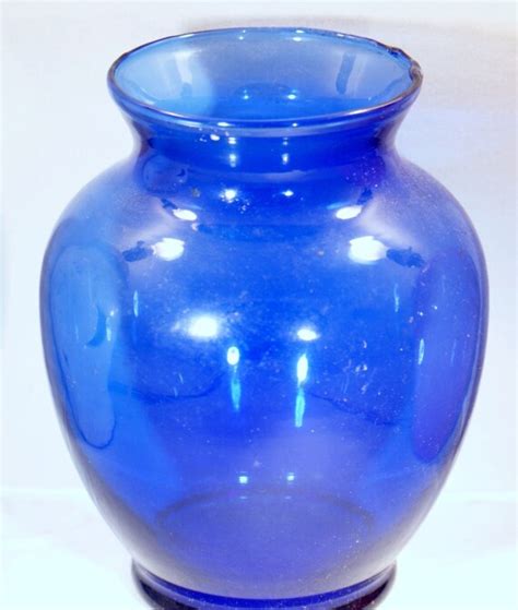 Vintage Cobalt Blue Vase Vintage Decor by DoorCountyVintage
