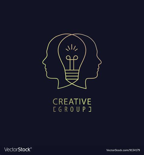 Creative mind logo group Royalty Free Vector Image