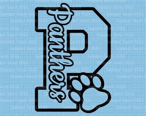 Panthers Svg File Paw Shirt Svg Team Spirit Panther Mom - Etsy | School ...