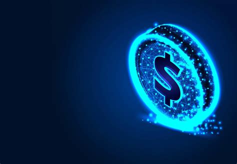 Dollar coin on dark blue background 1310858 Vector Art at Vecteezy