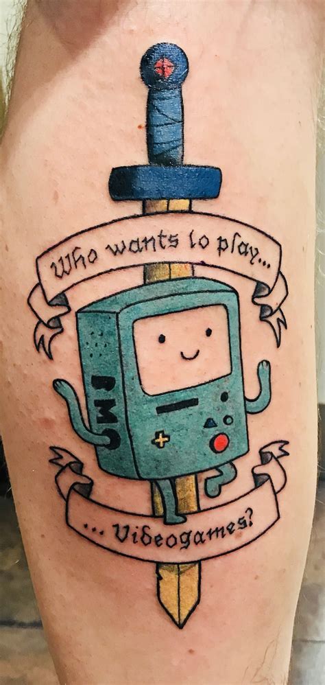 My BMO Tattoo | Adventure time tattoo, Star tattoos, Tattoo stencils