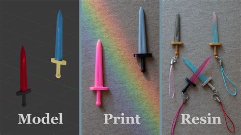 Resin Swords -- 3D Modeled, Printed, & Molded - YouTube