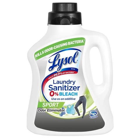 Lysol Sport Laundry Sanitizer Additive, Sanitizing Liquid for Gym Clothes and Activewear ...