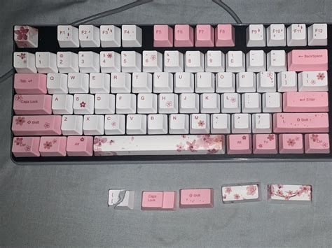 Cherry Blossom Keycaps, Computers & Tech, Parts & Accessories, Computer Keyboard on Carousell