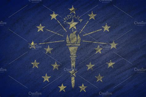 Indiana state flag. | Custom-Designed Illustrations ~ Creative Market