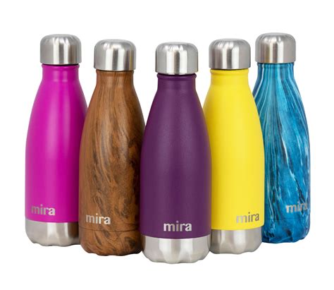MIRA Stainless Steel Vacuum Insulated Water Bottle | Leak-proof Double Walled Cola Shape Bottle ...