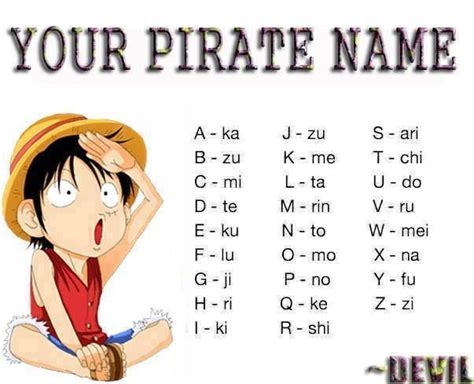 Pirate Name Generator | Tag Archives: one piece pirate name generator | Pirate names, Pirate ...