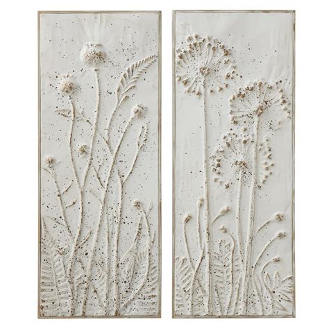 METAL FLORAL WALL ART (Set of 2) | Babette's Furniture & Home