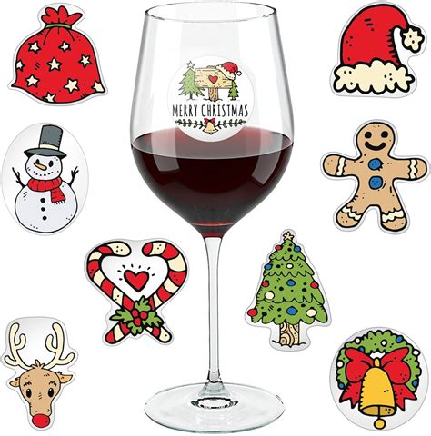 Christmas Wine Glass Drink Markers - Wine Charms Alternative - 18 ...