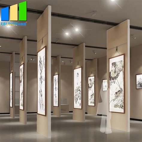 Folding Sliding Room Divider Movable Partition Wall for Art Gallery - Room Divider and Movable Wall