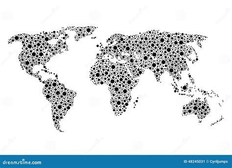 Vector World Map Dots - yellowwatch