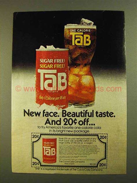 1979 Tab Soda Ad - New Face Beautiful Taste