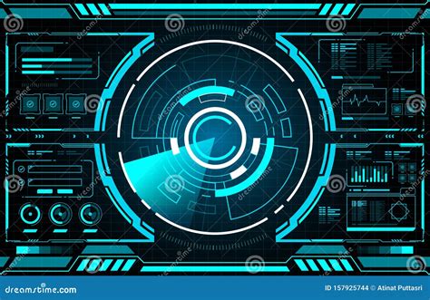 Abstract Technology Future Interface Hud Control Panel Design. Stock Vector - Illustration of ...