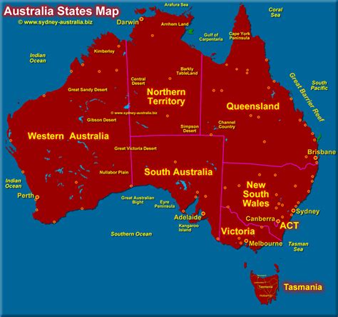Australia States Map