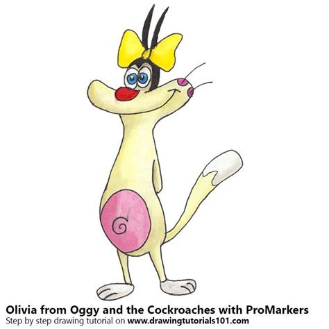 Oggy and cockroaches drawing - laderauthentic