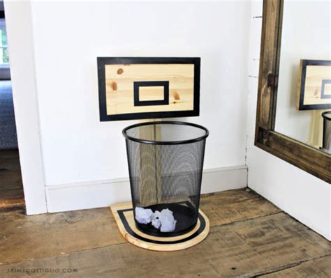 DIY Basketball Hoop Trash Can - Jaime Costiglio