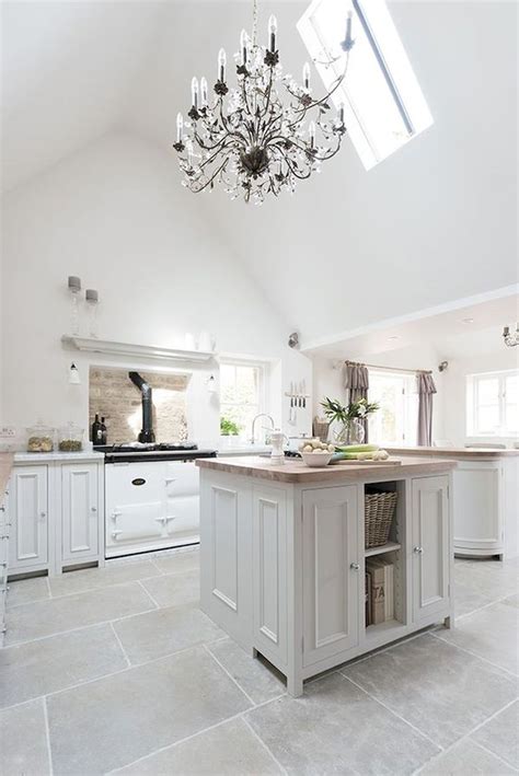 Kitchen With White Tile Floor - ZTech