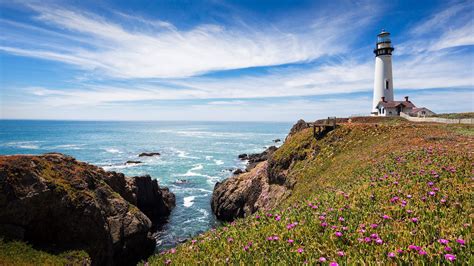 Pigeon Point Lighthouse, Big Sur, California. [Desktop wallpaper 1920x1080] | Scenic byway ...