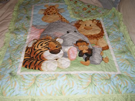 Baby Quilt in Jungle Pattern