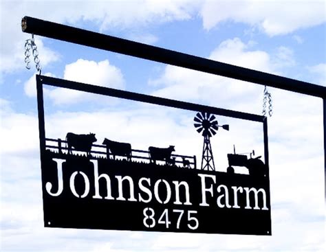 Custom Metal Farm Sign Entrance Signs Outdoor Signs | Etsy