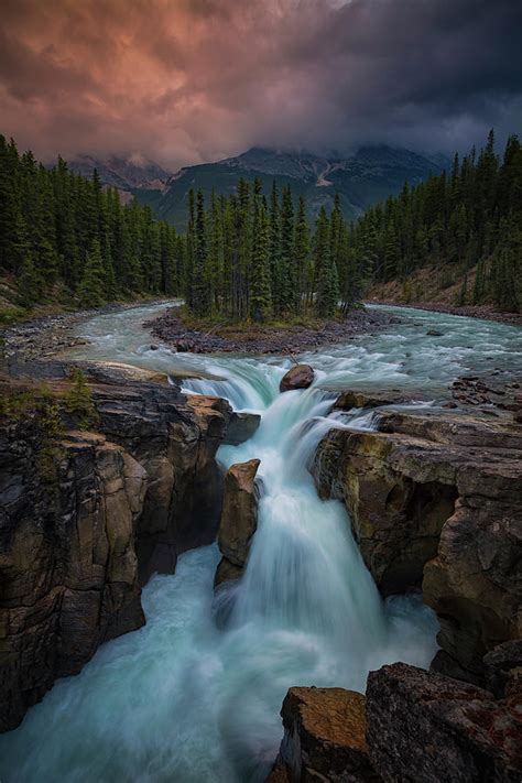 Sunwapta Falls Photograph by Michael Zheng - Pixels