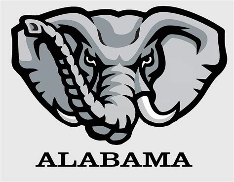 U Of Alabama Elephant Mascot - T-shirt Digital Art by Daniel Hagerman