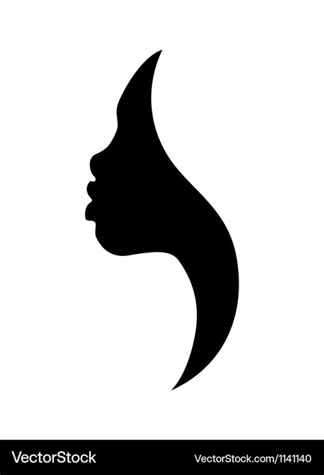 African american woman face profile Royalty Free Vector