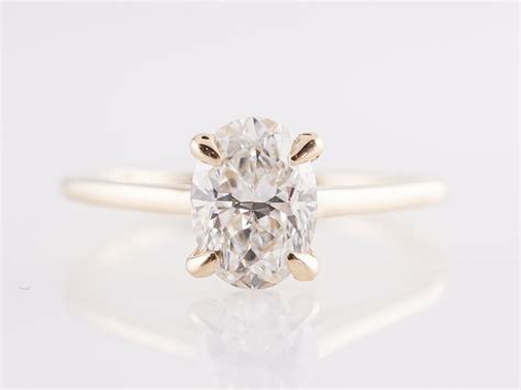 Solitaire 1 Carat Oval Diamond Engagement Ring in 14K - Filigree Jewelers