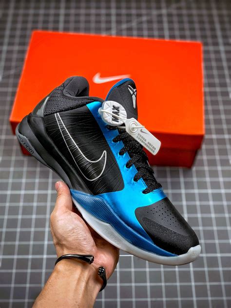 Nike Zoom Kobe 5 “Dark Knight” Black/Black-Dark Grey-Blue For Sale – Sneaker Hello