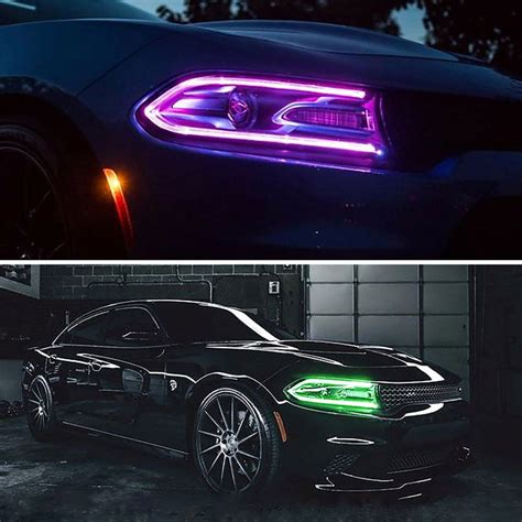 VLAND Colorful Remote Control Headlights for Dodge Charger 2015-2020 D — VLAND VIP