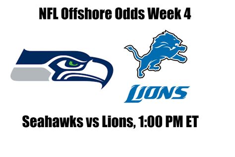 Seahawks vs Lions NFL Offshore Odds, Preview & Pick (Week 4) - The ...