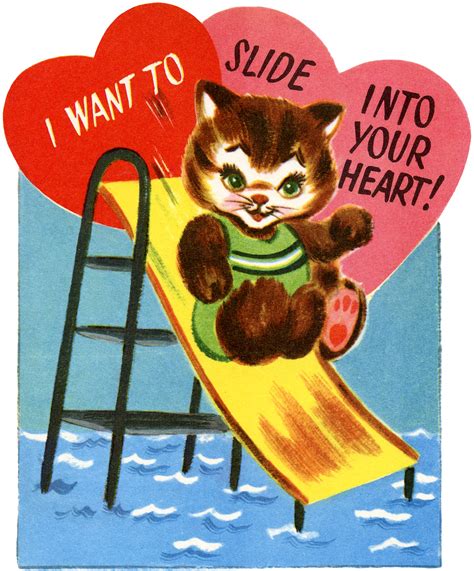 12+ Cute Vintage Valentines: (Animals)! - The Graphics Fairy