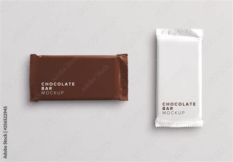 Chocolate Bar Wrapper Mockup Stock Template | Adobe Stock