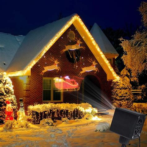 Amazon.com: YUNLIGHTS Christmas Lights Projector Santa Reindeer LED Projector Light f… | Outdoor ...