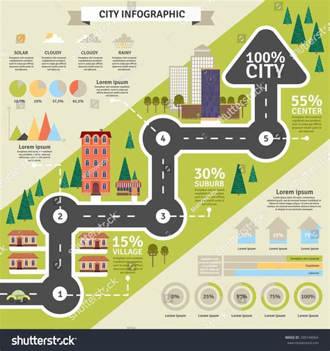 City Building District Structure Weather Other Stock Vector (Royalty ...