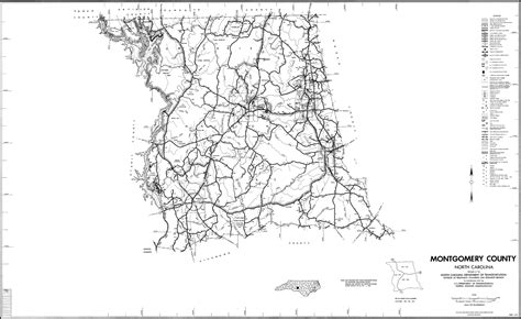 1990 Road Map of Montgomery County, North Carolina