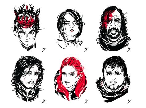 Game of Thrones Character Profiles by Peter Breese - Missed Prints