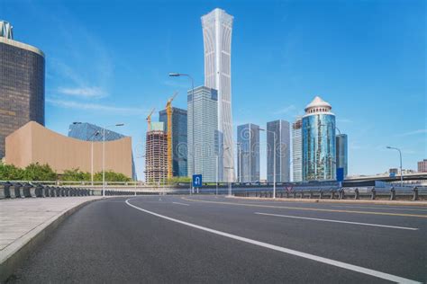 The Skyline of Modern Urban Architecture and Highways in Beijing, the ...