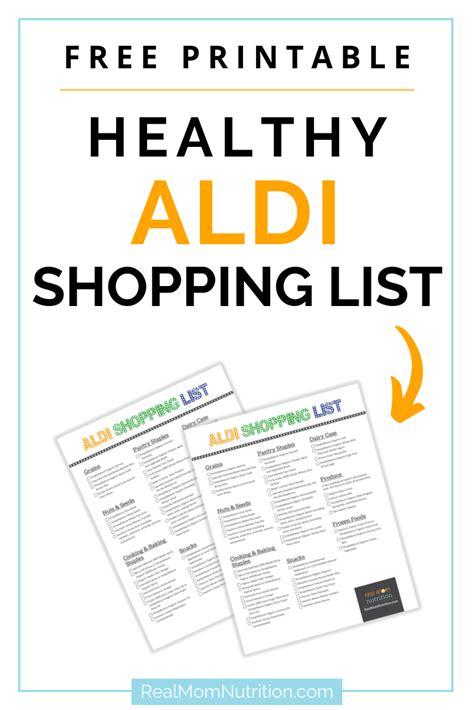 Here's a Healthy Grocery List for ALDI (Made By A Dietitian) | Healthy ...