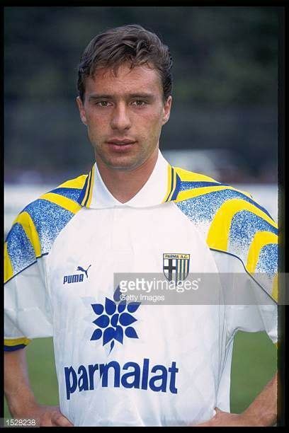 A portrait of Enrico Chiesa of Parma taken during the club photocall ...