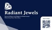 Navy Modern Geometric Luxury Jewelry QR Code Business Card - Venngage