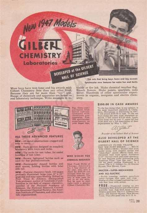 GILBERT CHEMISTRY SET Original 1946 Vintage Print - Etsy