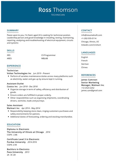 It Technician Resume Template