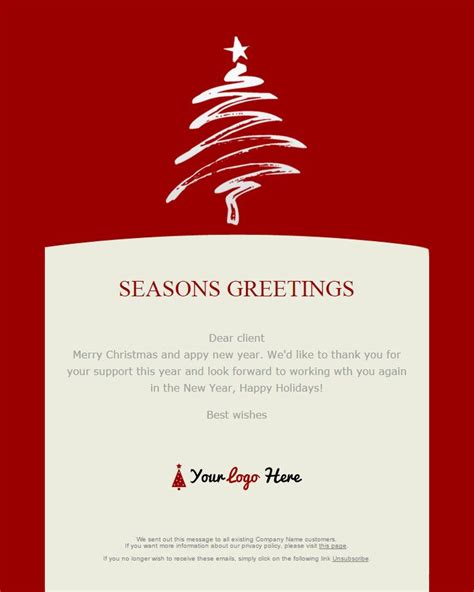 Christmas Email Template - Google Search | New Year Greeting throughout ...