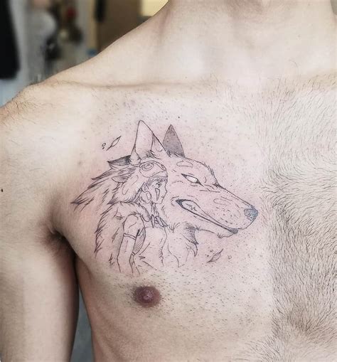 Princess Mononoke Wolf Tattoo